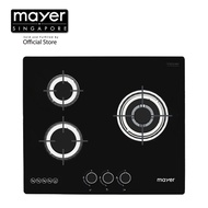 Mayer 60cm 3 Burner Glass Gas Hob MMGH633HI LPG / PUB - 2 Years Warranty
