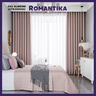 Romantika 270x300cm Loren Plain Satin Curtain Eyelet Ring Sliding Door Curtain Semi Blackout