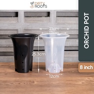 8 Inch Transparent Orchid Pot Tall for Aroid Plants Propagation Flower Pot
