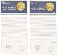 2x2 Inch Cardboard Coin Holders, 50 Pack for Penny, Dime and Lincoln Cent Collection, 20.5mm/0.8 Inc