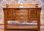 法式復古Vintage田園清新中世紀風格多功能實用餐邊櫃，碗碟櫃，茶水櫃，邊櫃，選用美國進口白楊木純實木打造，頂級質素，頂級做工，頂級質感
160x50x120cm