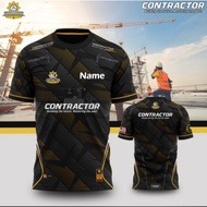 Contractor Sublimation Tshirt / Baju Microfiber Jersi / Jersey Sublimation / Tshirt Jersey