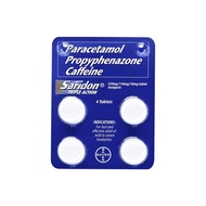 Saridon Triple Action Paracetamol + Propyphenazone + Caffeine 250mg/150mg/50mg (4 tablets)