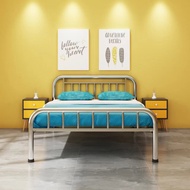 Iron bed for rental apartment1.2M Single Bed1.5Double bed, dormitory bed, thickened apartment bed, s