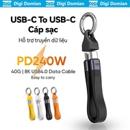 USB-C cable 240W, 40Gbps, 8K60Hz/4K144Hz, compatible with iPhone 17/16/15, Thunderbolt 3 eGPU, SSD, 