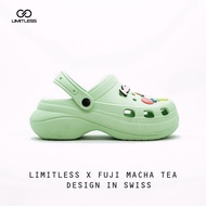 LIMITLESS - Sandal Fuji Wanita Wedges Platfrom Kekinian Sendal Cewe Terbaru Lucu Sandal Baim