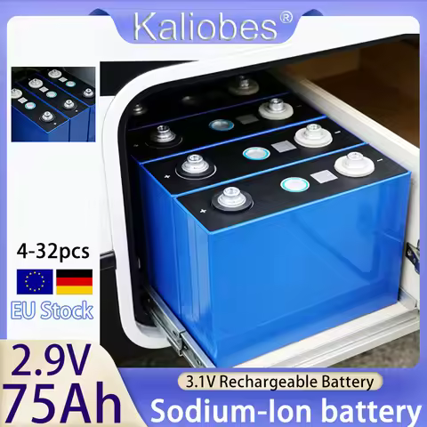 New Sodium Ion 2.9V 75Ah A-class Rechargeable Low Temperature Resistant Battery For RV Marine Home S