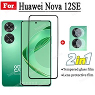 2 IN 1 Huawei Nova 12se Tempered Glass For Huawei Nova12s 12i Full Coverage Screen Protector and Carbon Fiber Back Film