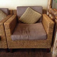 好物屋～巴里島進口 藤製 大型沙發 ３+２+１ 加大、小茶几 氣派 超便宜超划算 搬家出清 房東的最愛