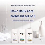 [Dove] Dove Shampoo Body Wash Conditioner Travel Set of 3