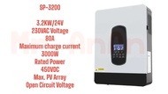 อินเวอร์เตอร์ SP-3200 3.2KW/24V 230VAC Voltage 80A Maximum charge current 3000W Rated Power 450VDC M