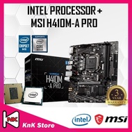 MSI H410M-A PRO H410 LGA1200 MOTHERBOARD + Intel 10TH GEN PENTIUM / CORE I3 / I5 / I7 / I9 CPU COMBO