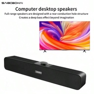 1 loa máy tính thanh dài để bàn, loa máy tính để bàn, loa TV, loa siêu trầm cắm USB 2 loa, thích hợp