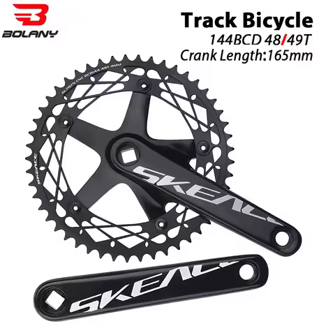 SKEACE 144BCD Bicycle Crankset Mountain Bike Square Hole Crank Aluminum Alloy Single Speed Crank Cha
