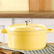 Micro-pressed ceramic soup pot non-stick pot enamel pot double ear soup pot induction cooker household stew pot
