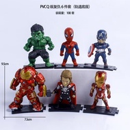 Big Head Avengers Anti-Hulk Hulk American Team Iron Man Hand-Made Model Marvel Doll Collection Ornaments