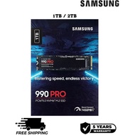 Samsung SSD 990Pro PCIe Gen 4 x4 NVMe M.2 2280 SSD 1TB 2TB