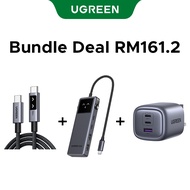 【12.12 Shopee Birthday Box】UGREEN Uno 100W Type C Fast Charging Cable+6-in-1 HUB 4K@60Hz 10Gbps Robo