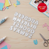 Embossing Dies 26 A-Z Metal Cutting Stencils for Crafts, Scrapbooking, and Aesthetic Home Decor (1 P