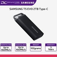 DYNACORE - SAMSUNG T5 EVO 2TB Type-C USB 3.2 Gen 1 Portable SSD Seq Speed Up To 460 MB/s – Black