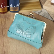 Ví thời trang bằng da thật liên lạc cho nhỏ cho nữ Túi Tiền Ví đựng thẻ nữ phong cách tươi mới Ví ti