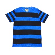 RENOMA Blue with Black Stripe T-shirt 100% COTTON