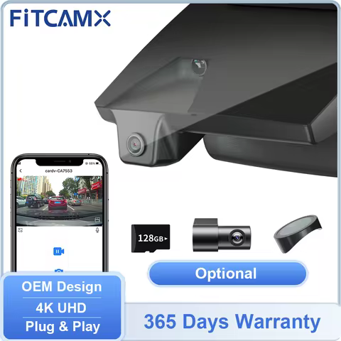 4K Front Recorder 1080P Rear Car Camera for Genesis G70 2018-2025 / G80 2017-2025 / G90 2017-2022, F