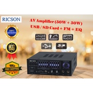 AMPLIFIER / AV-223 / RICSON KARAOKE AMPLIFIER WITH FM / BLUETOOTH / USB PLAYBACK / Ready Stock !!!