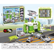 Six six zero urban vehicle station model toy set (42 pieces) - 4491 (660-S107)