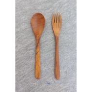 Spoon and fork,/ spoon and fork, teak wood spoon and fork