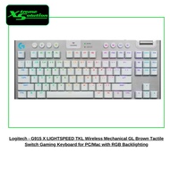 Logitech - G915 X LIGHTSPEED TKL Wireless Mechanical GL Brown Tactile Switch Gaming Keyboard