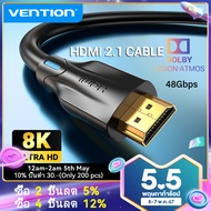 Vention สาย HDMI 2.1 ต่อทีวี 8K 60Hz 48Gbps สายhdmi 4kของแท้ สายอากาศทีวี Cable for สายเชื่อมต่อTV สายทีวี Monitor PS4 โปรเจคเตอร์ สายเคเบิล HDMI สายอ่อน สายhdmiต่อทีวี