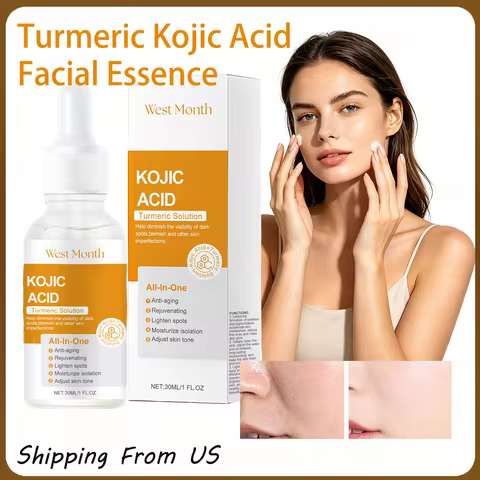 West&Month 30ml Turmeric Kojic Acid Facial Essence Instant Firming Skin Fade Pigmentation Brightenin