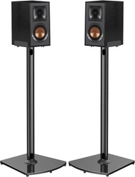 Perlegear Universal Speaker Stands with Cable Management, Stands for Satellite Speakers & Bookshelf 