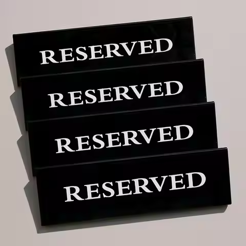 4Pcs Reserved Seating Signs Acrylic Wedding Table Signs Elegant Decorative Reserved Table Cards Part