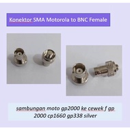 Motorola to BNC female high school connector moto gp2000 to girl f gp 2000 cp1660 gp338 silver WHOLE