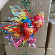Đèn cá chép mắt ngọc đèn lồng trung thu cá chép tự làm tại nhà cho bé quà tặng ngọc thịnh