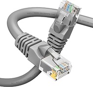 GearIT Cat 6 Ethernet Patch Cable (25 Feet, Gray) Network Cable for TV, Modem, PC Gaming, 10Gbps, Go