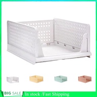 Bjiax Stackable Storage Basket Plastic Large Open Drawer Wardrobe Cloth Container for Bedroom Living Room