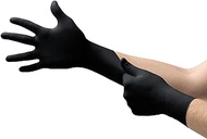Microflex MK-296 Black Disposable Nitrile Gloves, Latex-Free, Powder-Free Glove for Mechanics, Automotive, Cleaning or Tattoo Applications, Medical / Exam Grade, Size X-Small, Case of 1000 Units