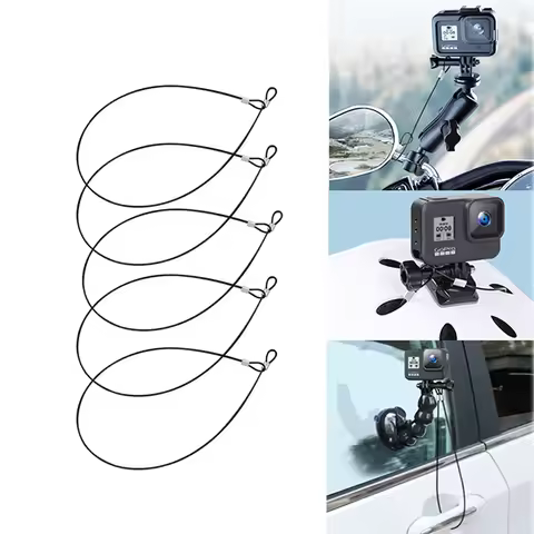 Universal Camera Safety Lanyard for GoPro Hero/Insta360 X5 X4/SJCAM/DJI Osmo Nano Pocket 3 Anti-Drop