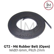 GT2 Timing Belt GT2 M6 Belt Pitch 2mm Width 6mm