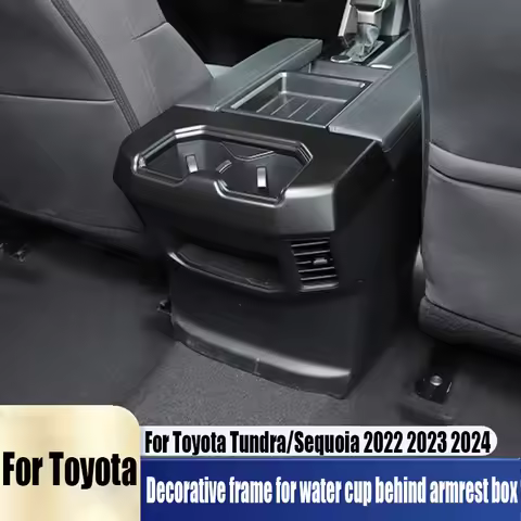 For Toyota Tundra/Sequoia 2022 2023 2024 water cup panel decorative frame behind armrest box automot