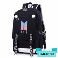BTS backpack with gradient logo, BTS backpack, BTS backpack