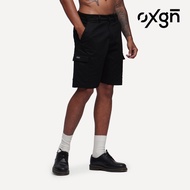 OXGN Cargo Shorts For Men (Black/Khaki)
