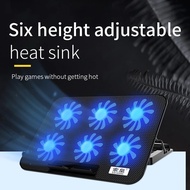 6 Cooling Base Laptop Cooling Pad Gaming Laptop Stand Cooler Six Fans Two USB Port 2400RPM Adjustable Notebook Stand
