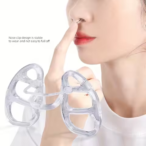 4PCS 4 Sizes of Adjustable Nose Clip Snoring Device - Transparent Night Sleep Anti Snoring Device, A
