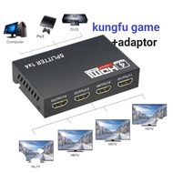 Hdmi SPLITTER 4-PORT HUB 1x4 HD amplifier v1.4 3D