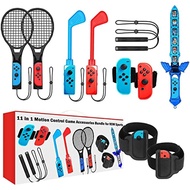 Switch Sports Accessories - 11 in 1 Switch Sports Accessories Bundle for Nintendo Switch Sports, Family Accessories Kit Compatible with Switch/Switch OLED Sports Games XFAR