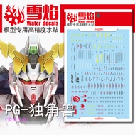 XUEYAN MODEL DECAL - REFLECTIVE WATER DECAL FOR PG 1/60 RX-0 UNICORN PG03 MODEL